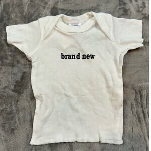 NWT Rabbit Skins "Brand New" T Shirt Newborn Baby Boy Girl Black White Infant
